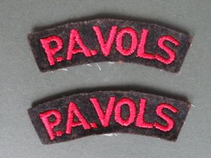 Canada Army WW2 Prince Albert Volunteers Shoulder Titles