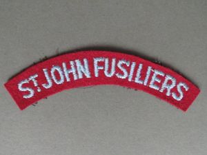 Canada WW2 St John Fusiliers Shoulder Title