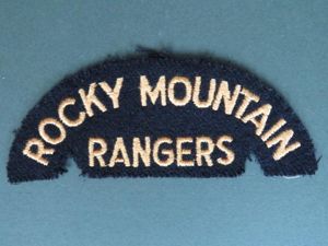 Canada WW2 The Rocky Mountain Rangers Shoulder Title