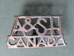 Canada Army 1937-1939 Pattern Argyll & Sutherland Highlanders Shoulder Title
