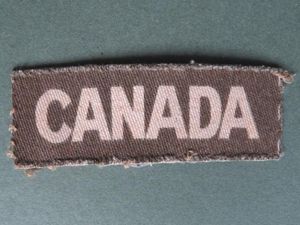 Canada Army WW2 Printed Nationality Shoulder Title