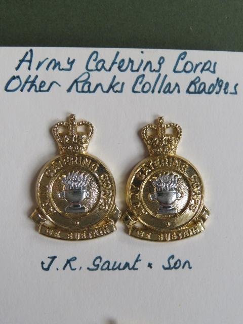 British Army Post 1977 Army Catering Corps & Collar Badges — image 2