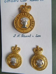 British Army 1953-1977 Army Catering Corps & Collar Officers Badges