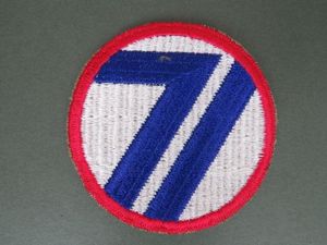 USA Army WW2 71st Division Formation Patch