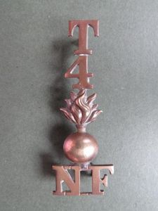 British Army 4th Territorial Battalion, The Northumberland Fusiliers Shoulder Title