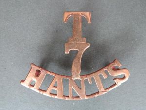 British Army 7th Territorial Battalion, The Hampshire Regiment Shoulder Title