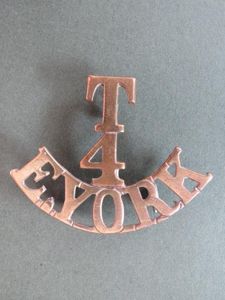 British Army 4th Territorial Battalion, The East Yorkshire Regiment Shoulder …