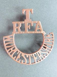 British Army Royal Field Artillery Territorial WORCESTERSHIRE Shoulder Title