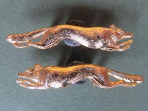 British Army Queens Own Yorkshire Yeomanry Collar Badges