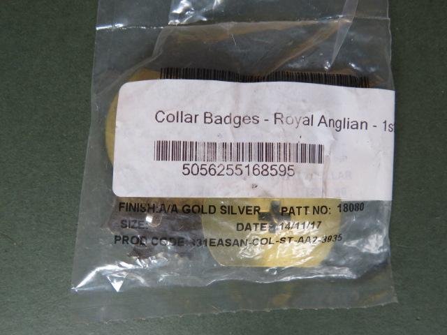 British Army 1st Battalion, The Royal Anglian Regiment Collar Badges — image 3