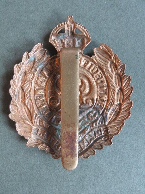 British Army WW1 Economy Issue Royal Engineers KGV Cap Badge — image 2