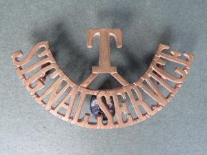 British Army 'Signal Service' (Royal Engineers) Territorial Shoulder Title