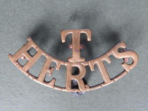 British Army 'HERTS' (Hertfordshire Regiment)Territorial Shoulder Title