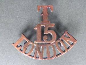 British Army 15th 'LONDON' (Civil Service Rifles) Territorial Shoulder Title