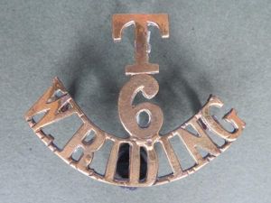 British Army 6th Battalion 'W. RIDING' Territorial Shoulder Title