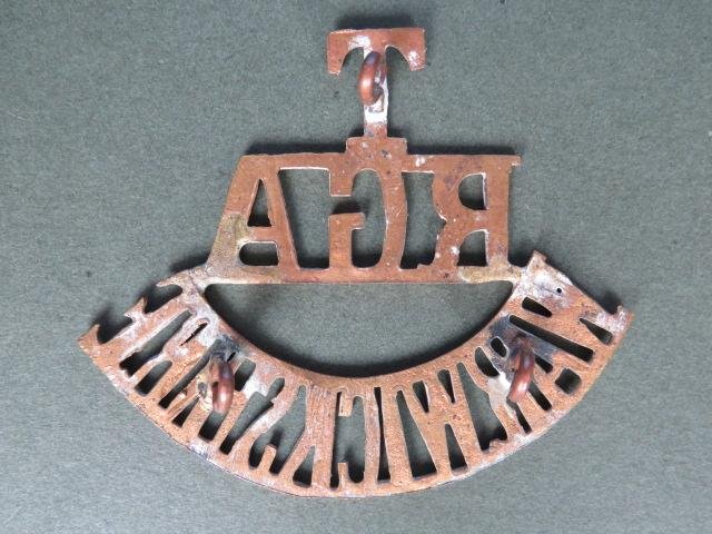 British Army Royal Garrison Artillery 'WARWICKSHIRE' Territorial Shoulder Title — image 2