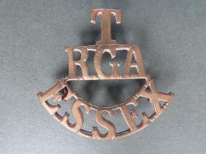 British Army Royal Garrison Artillery 'ESSEX' Territorial Shoulder Title