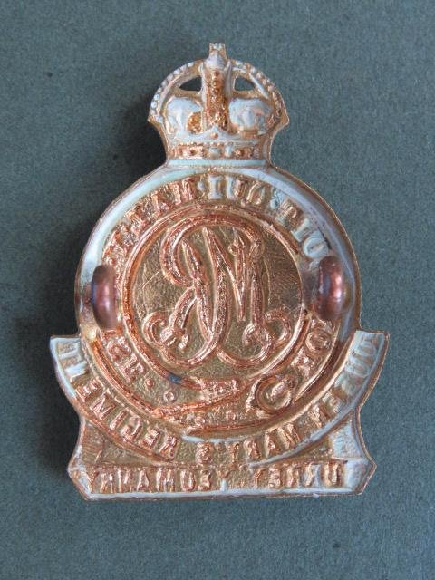 British Army The Surrey Yeomanry (Queen Mary's Regiment) Collar Badge — image 2