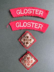British Army WW2 The Gloucestershire Regiment Shoulder Titles and Lieutenants …