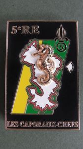 France Foreign Legion '5° Régiment Etranger' LES CAPORAUX-CHEFS Pocket Crest