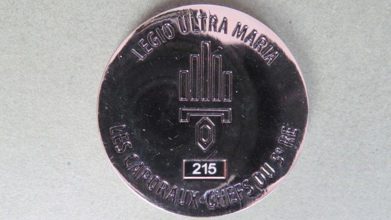 France Foreign Legion '5° Régiment Etranger' LES CAPORAUX-CHEFS DU 5e RE Challenge Coin — image 2
