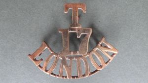 British Army 17th 'LONDON' (County of London ) Territorial Battalion …