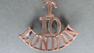 British Army 10th 'LONDON' (Hackney) Battalion Territorial Shoulder Title