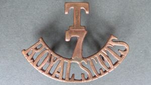 British Army 7th The Royal Scots Territorial Battalion Shoulder Title
