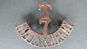 British Army 7th The Sherwood Foresters (Nottinghamshire & Derbyshire Regiment) …