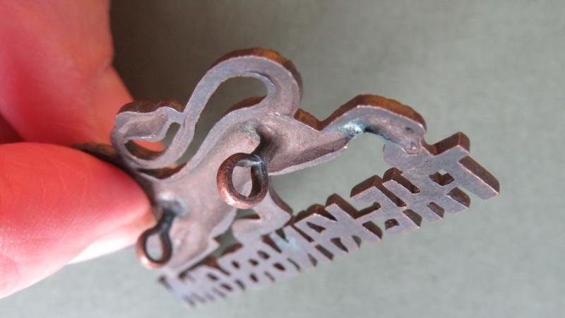 British Army The King's Own (Royal Lancaster Regiment) OSD Collar Badge — image 3