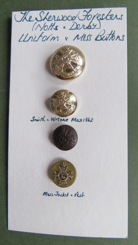 British Army Pre and Post 1953 Sherwood Foresters (Nottinghamshire and Derbyshire Regiment) Uniform Buttons — image 3