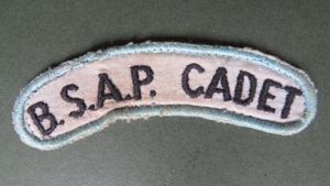 British South Africa Police 'B.S.A.P CADET' Shoulder Title