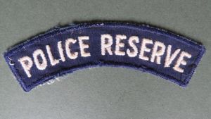 British South Africa Police B.S.A.P. 'Police Reserve' Shoulder Title