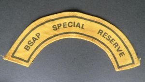 British South Africa Police B.S.A.P. 'Special Reserve' Shoulder Title