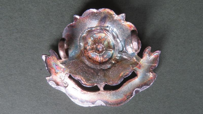 British Army The East Lancashire Regiment '3rd Militia Battalion' Officers Full Dress Tunic Collar Badge — image 2