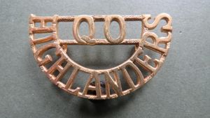 British Army Queen's Own Highlanders (Seaforth & Cameron) Shoulder Title
