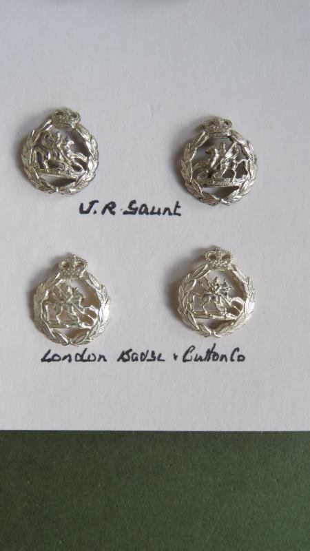 British Army The Fusiliers Brigade & Royal Regiment of Fusiliers Officers No1 & Mess Dress Collar Badge & 4 Centers — image 2