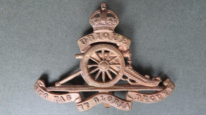 British Army Royal Artillery Pre 1953 Cap Badge