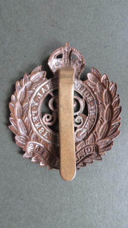 British Army WW1 Royal Engineers KGV Cap Badge — image 2