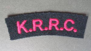 British Army WW2 King's Royal Rifle Corps Shoulder Title