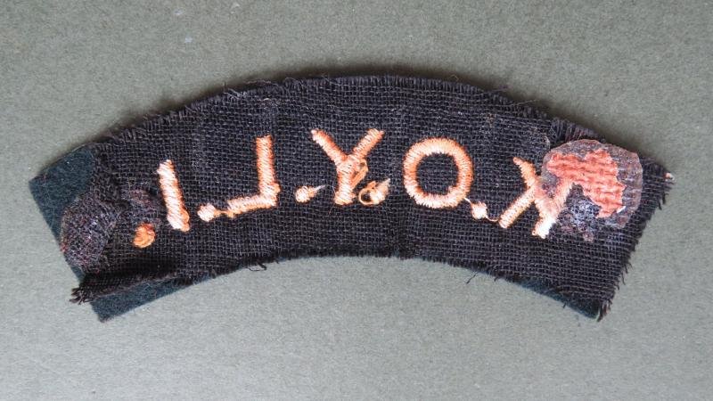 British Army Post WW2 King's Own Yorkshire Light Infantry Shoulder Title — image 2