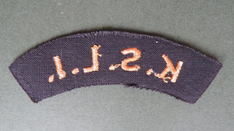 British Army Post WW2 The King's Shropshire Light Infantry Shoulder Title — image 2