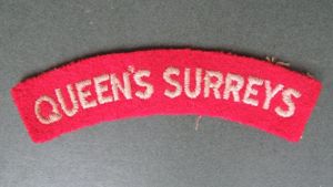 British Army Post WW2 Queen's Royal Regiment (West Surrey) Shoulder …