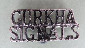 British Army Queen's Gurkha Signals Collar Badge