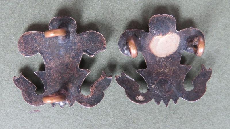 British Army 15th (County of London) Battalion, The London Regiment (Prince of Wales's Own Civil Service Rifles) Officers Collar Badges — image 2