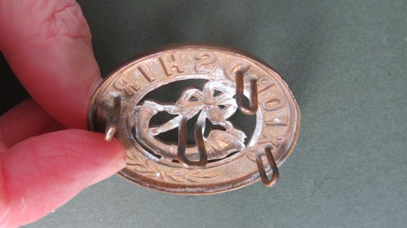 British Army 1881-1908 The Oxfordshire Light Infantry Helmet Plate Centre — image 3