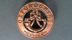 British Army 1881-1908 The Oxfordshire Light Infantry Helmet Plate Centre