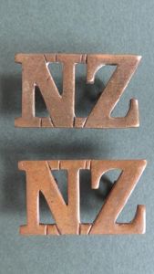 New Zealand Army 'WW1 N.Z.' Shoulder Titles