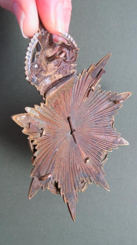 British Army 1901-1914 The Devonshire Regiment Officers Helmet Plate Badge — image 3