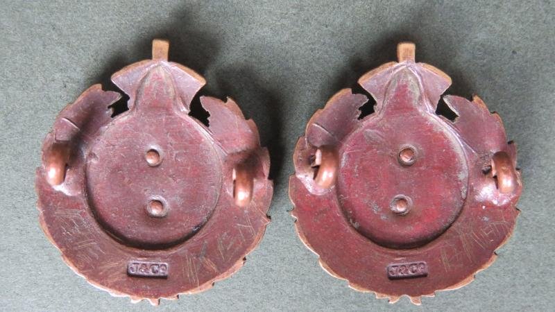 British Army The Northamptonshire Regiment Officers' Service Dress Collar Badge — image 2